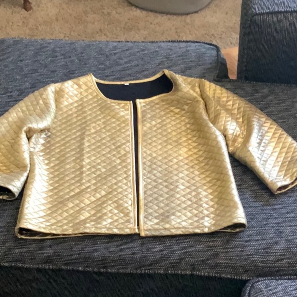 Gold Quilted Women's Jacket